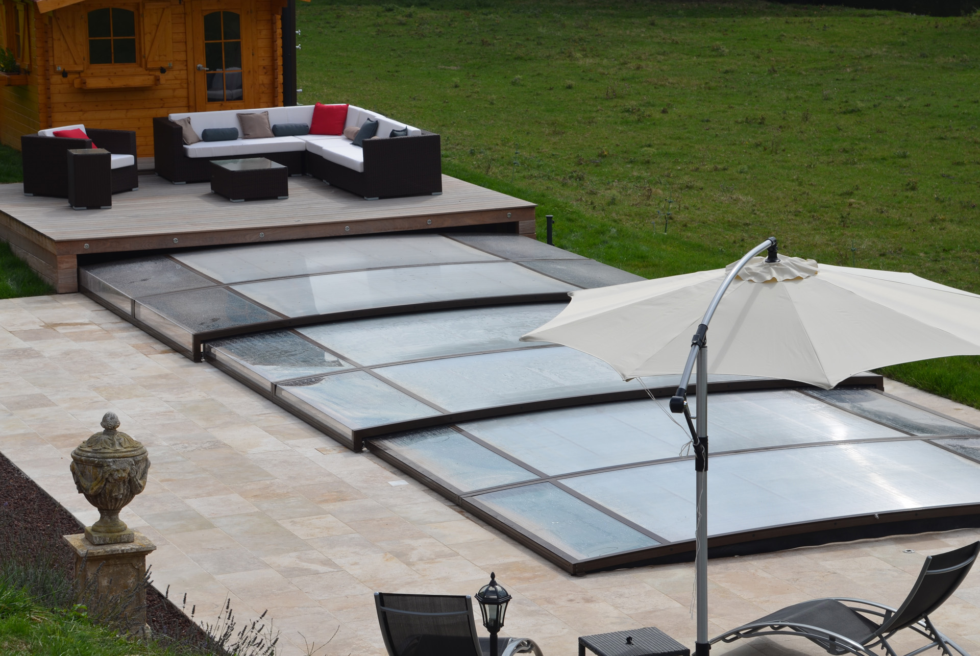 Abri de piscine plat - Charlet Piscines